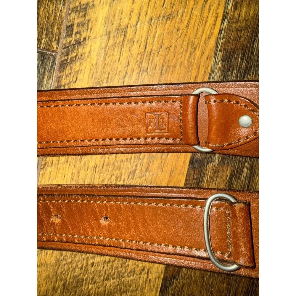 LAUREN Ralph Lauren Leather Belt Featuring A Stirrup-Inspired Design Size 42‎